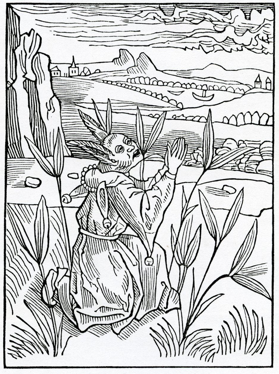 Von unprofitablen und vergeblichen Gebeten, Gelübden und Bitten, Illustration aus Alexander Barclays englischer Übersetzung von 