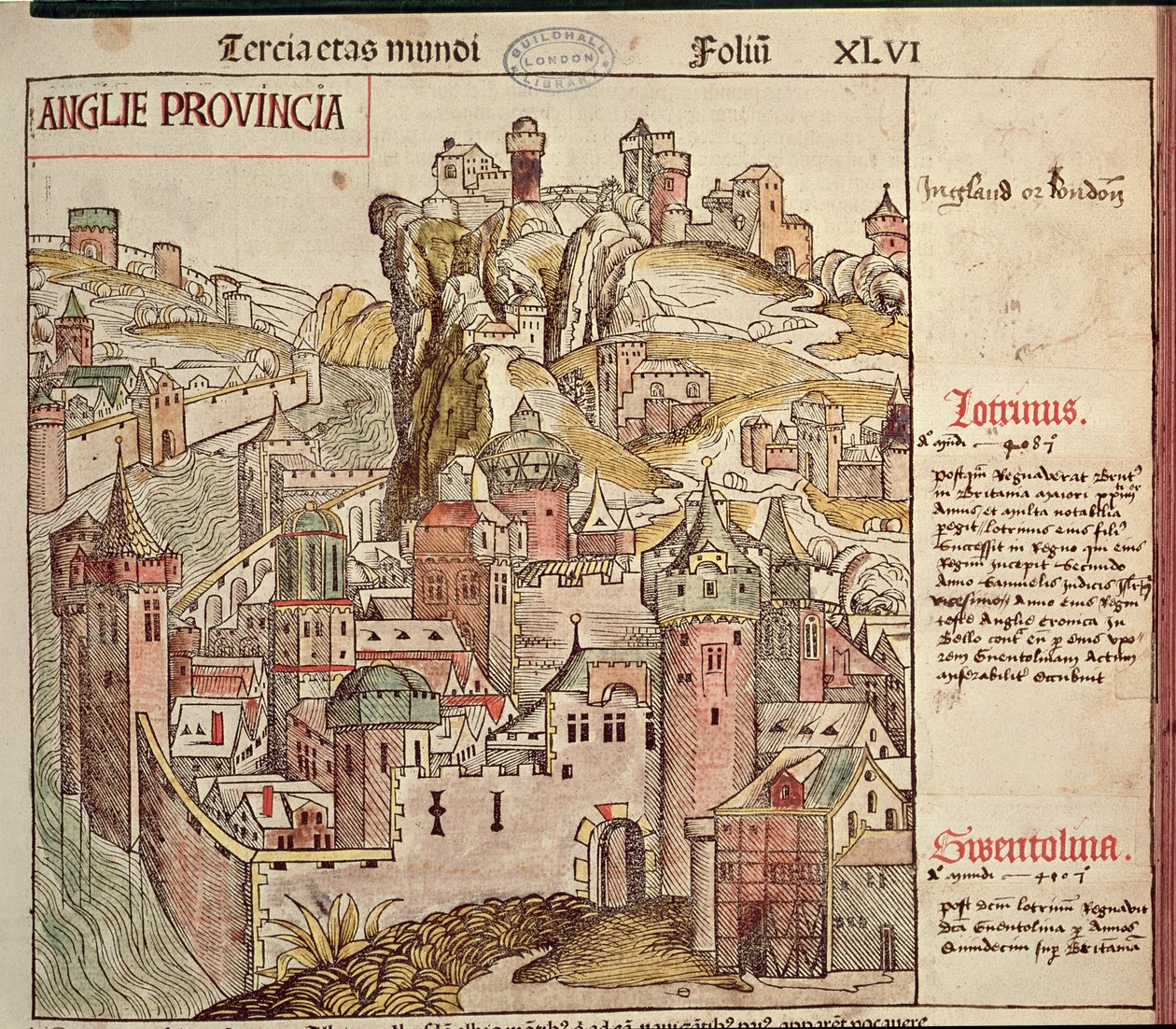 Altes London, aus der Nürnberger Chronik von Hartmann Schedel (1440-1514) 1493 von German School