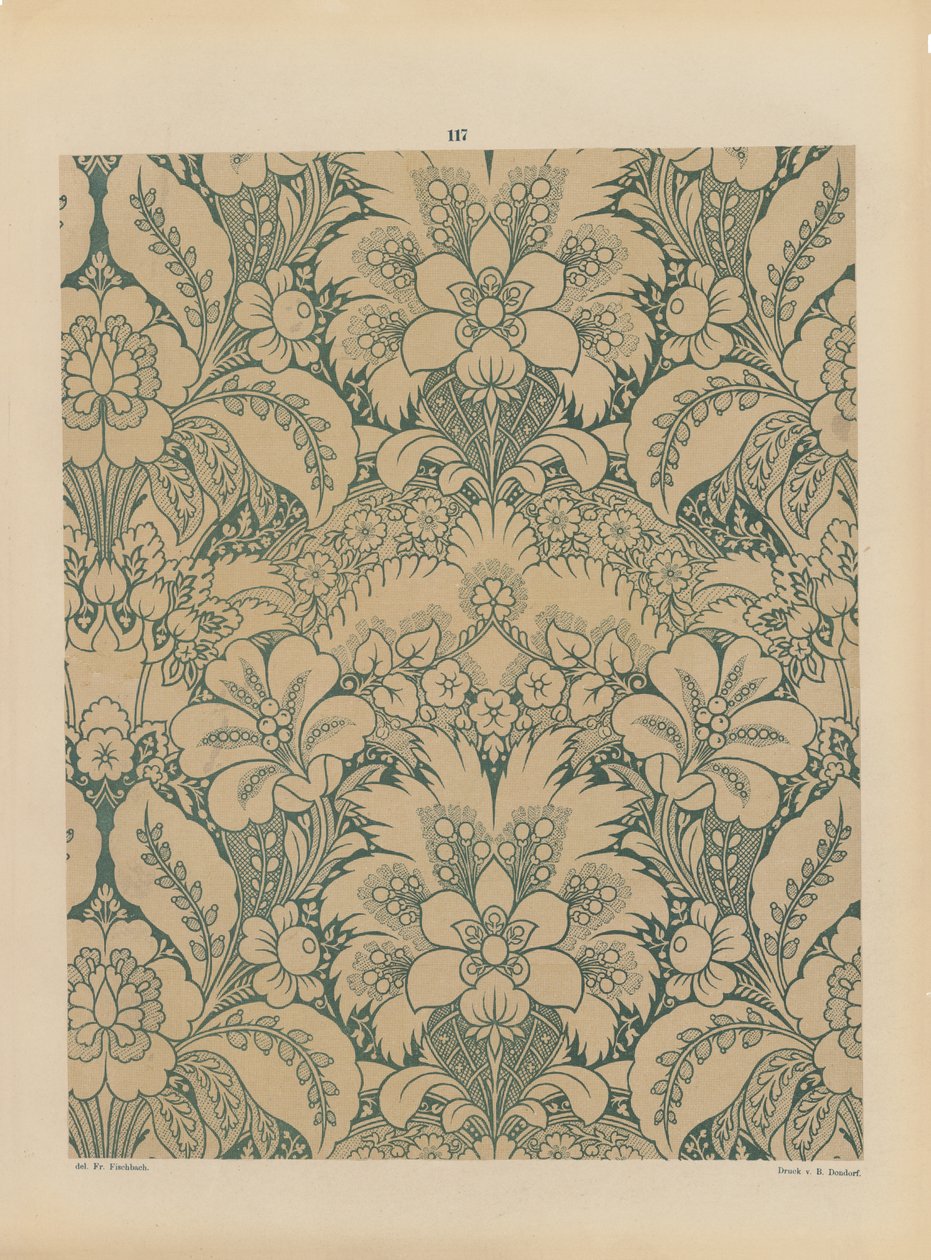 Seite aus Ornamente de Gewebe von German School