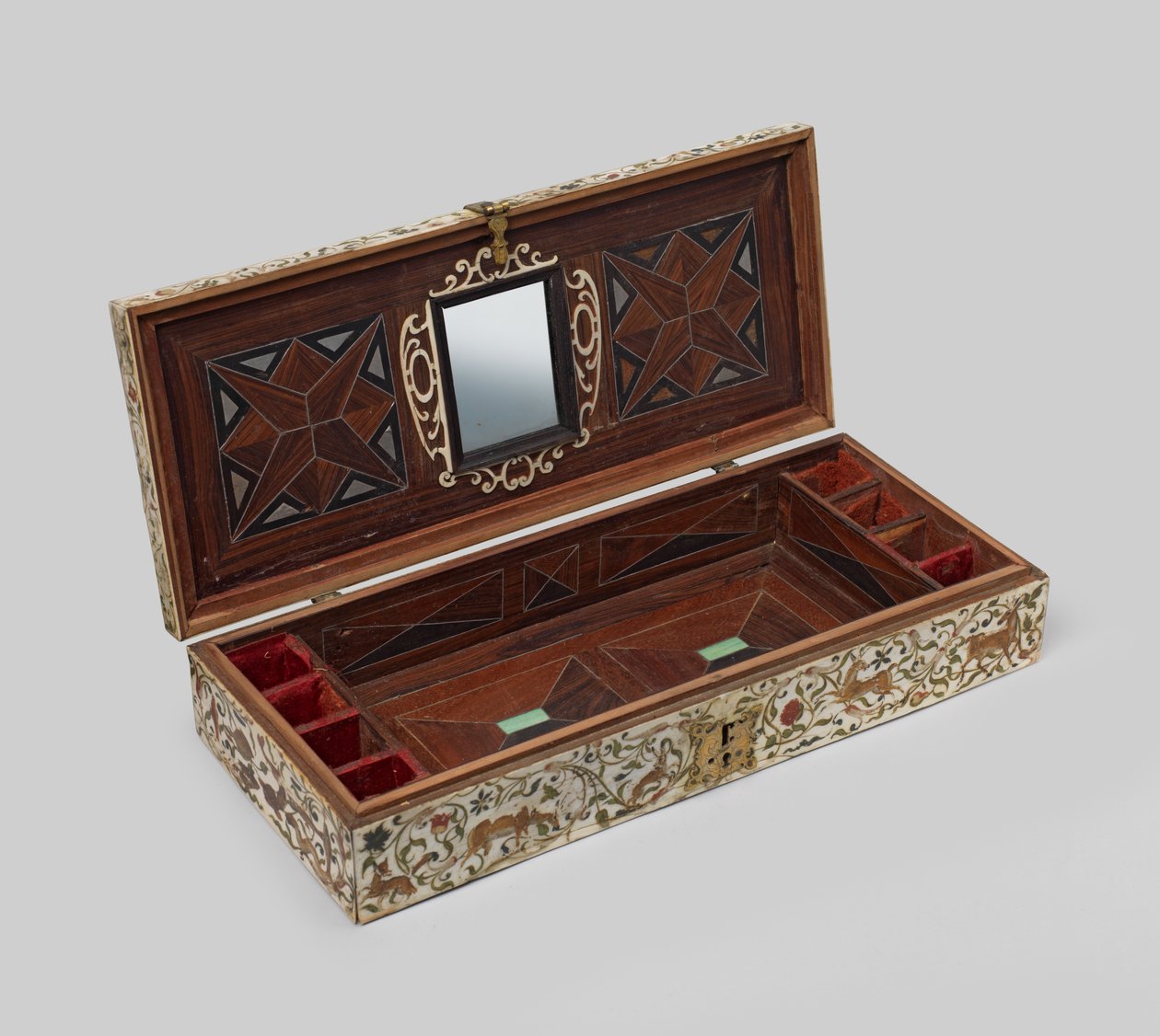Bemalter Elfenbein-Hochzeitsschrein, 1600-99 von German School
