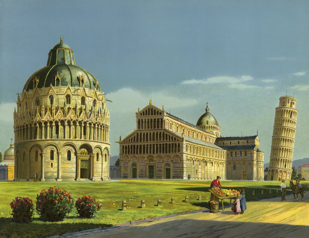 Pisa, Baptisterium, Kathedrale, Schiefer Turm von German School