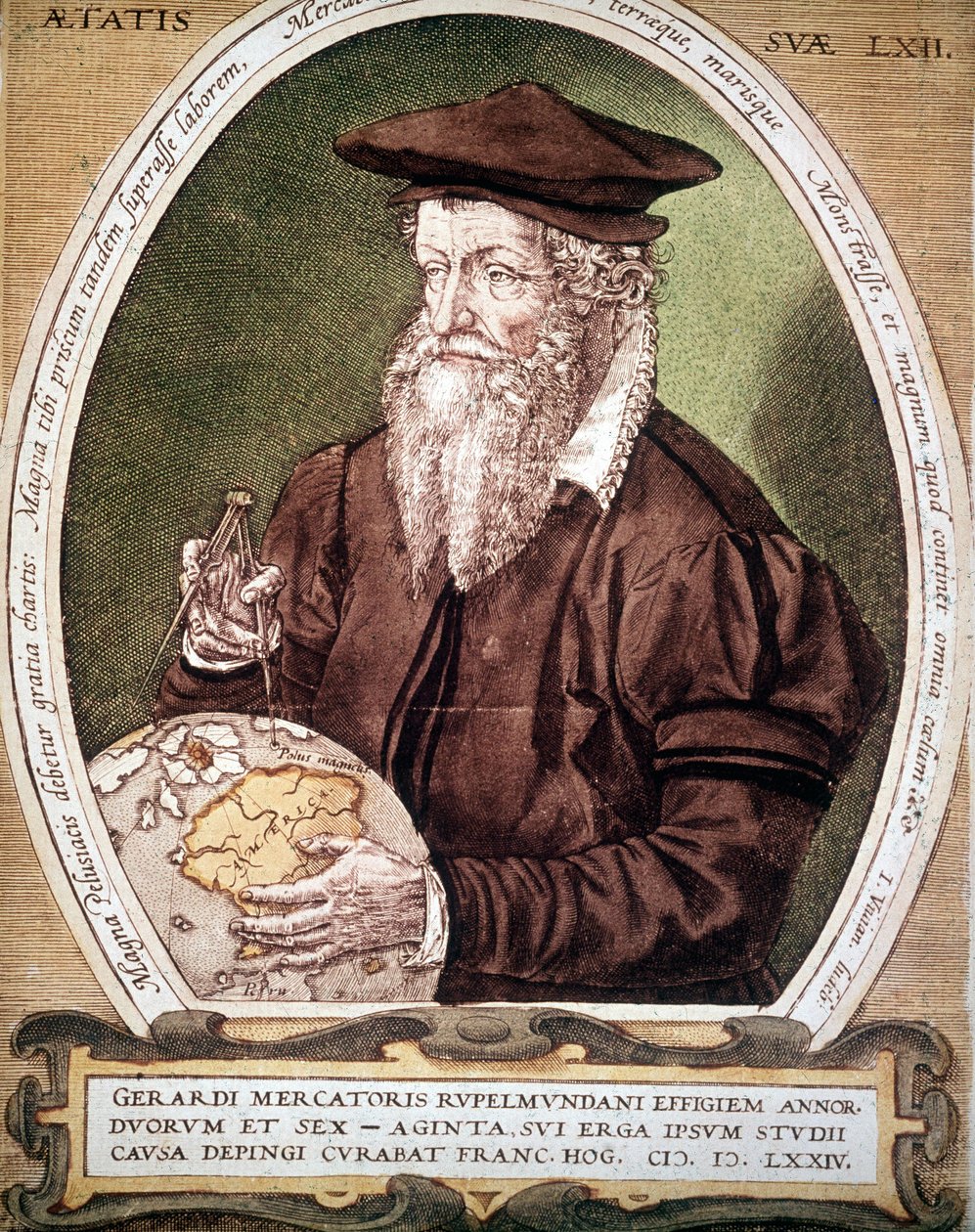 Porträt von Gerhard Kremer (Gerardus Mercator) (1512-1594) von German School
