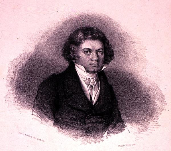 Porträt von Ludwig van Beethoven (1770-1827), graviert von Faustin Herr von German School