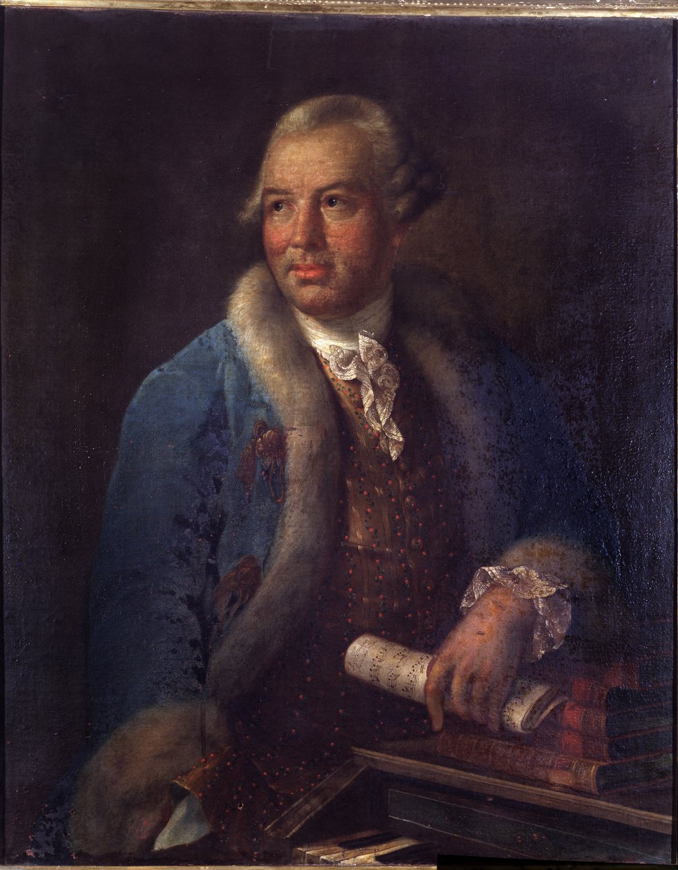 Porträt des deutschen Komponisten Christoph Willibald Gluck von German School