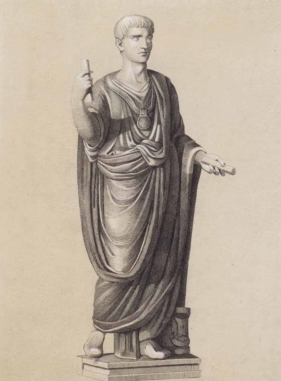 Römischer Mann in der Toga Praetexta von German School