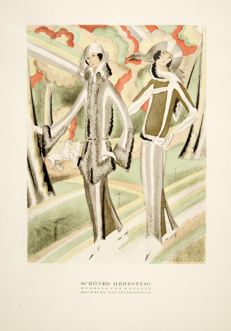 Schöner Herbsttag, Outfits von Mossner, aus Styl, veröffentlicht 1922 von German School