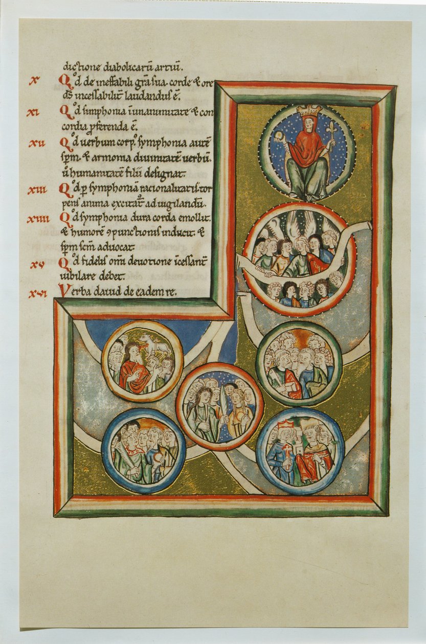 Scivias von der deutschen Nonne und Mystikerin Hildegard von Bingen von German School