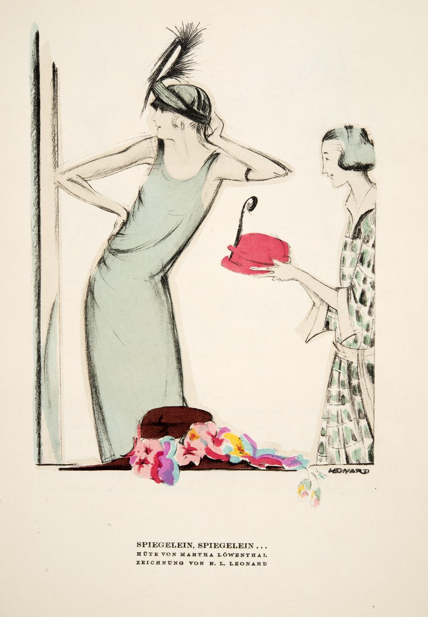 Spiegelein, Spiegelein .., Hüte von Martha Lowenthal, aus Styl, veröffentlicht 1922 von German School