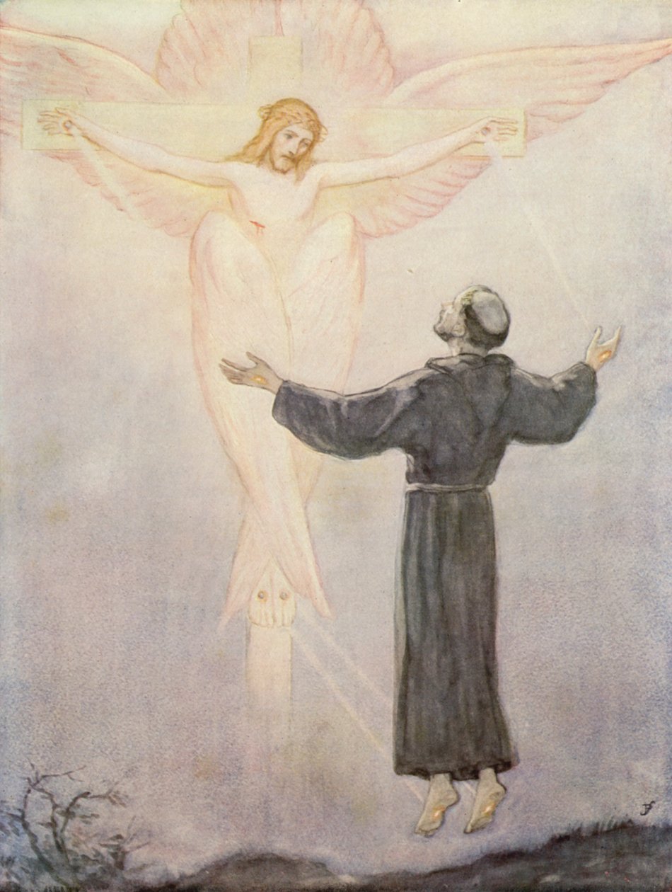 Der heilige Franziskus empfängt seine Stigmata von German School