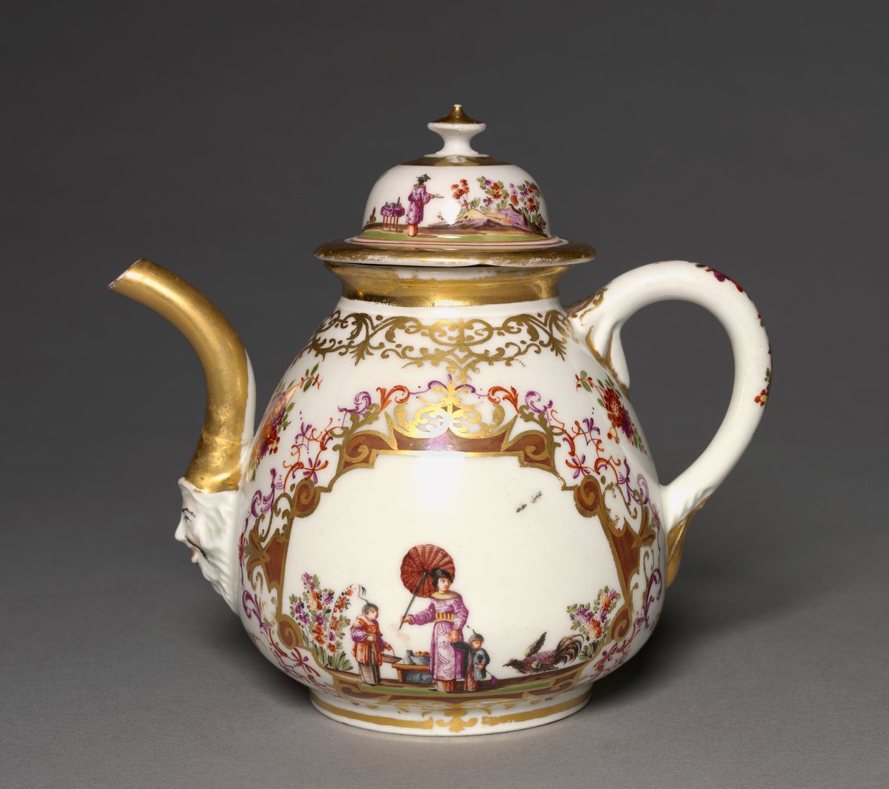 Teekanne, Meissener Porzellanmanufaktur, ca. 1723-24 von German School