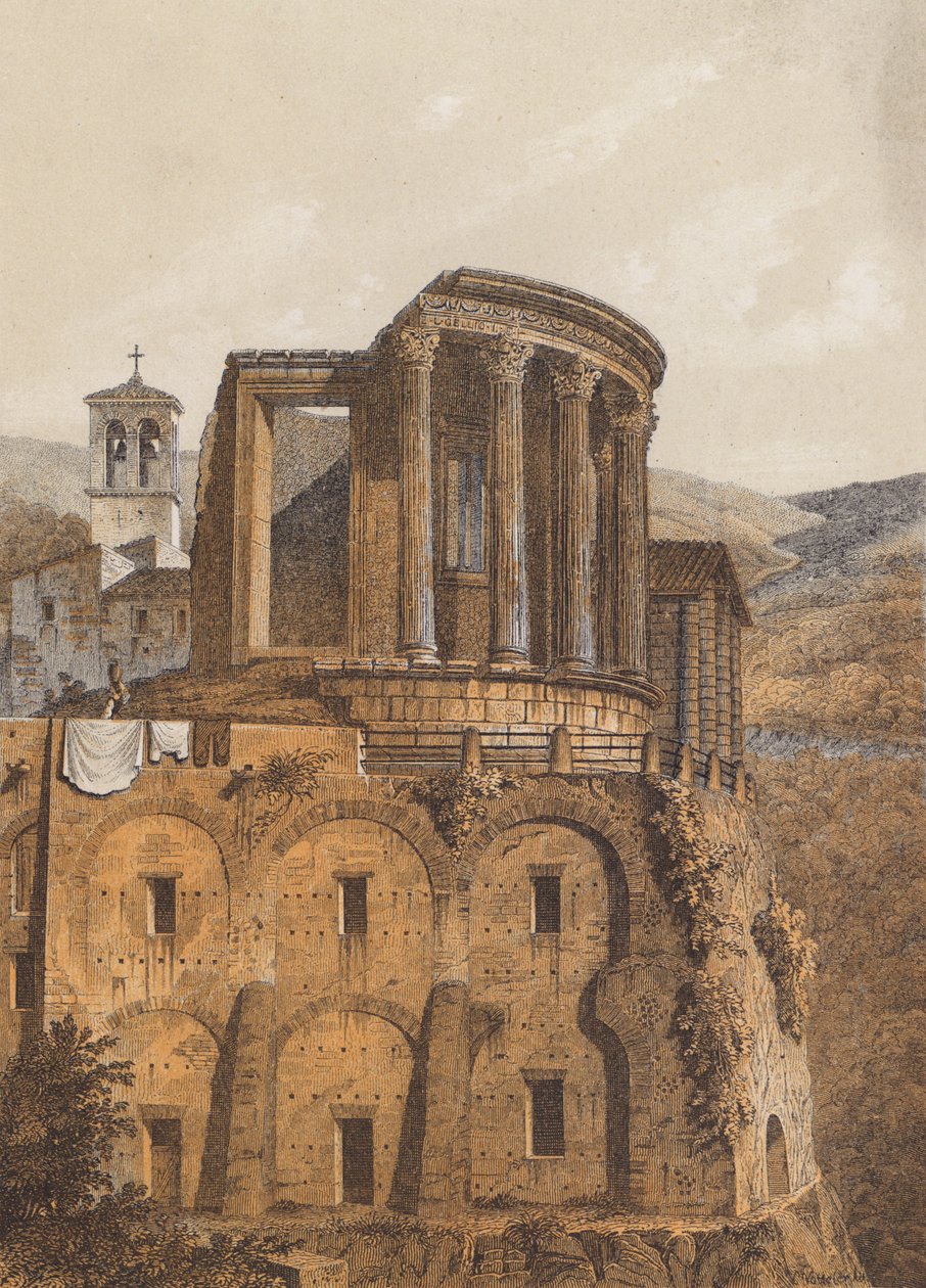 Tempel der Vesta, Tivoli, Italien von German School