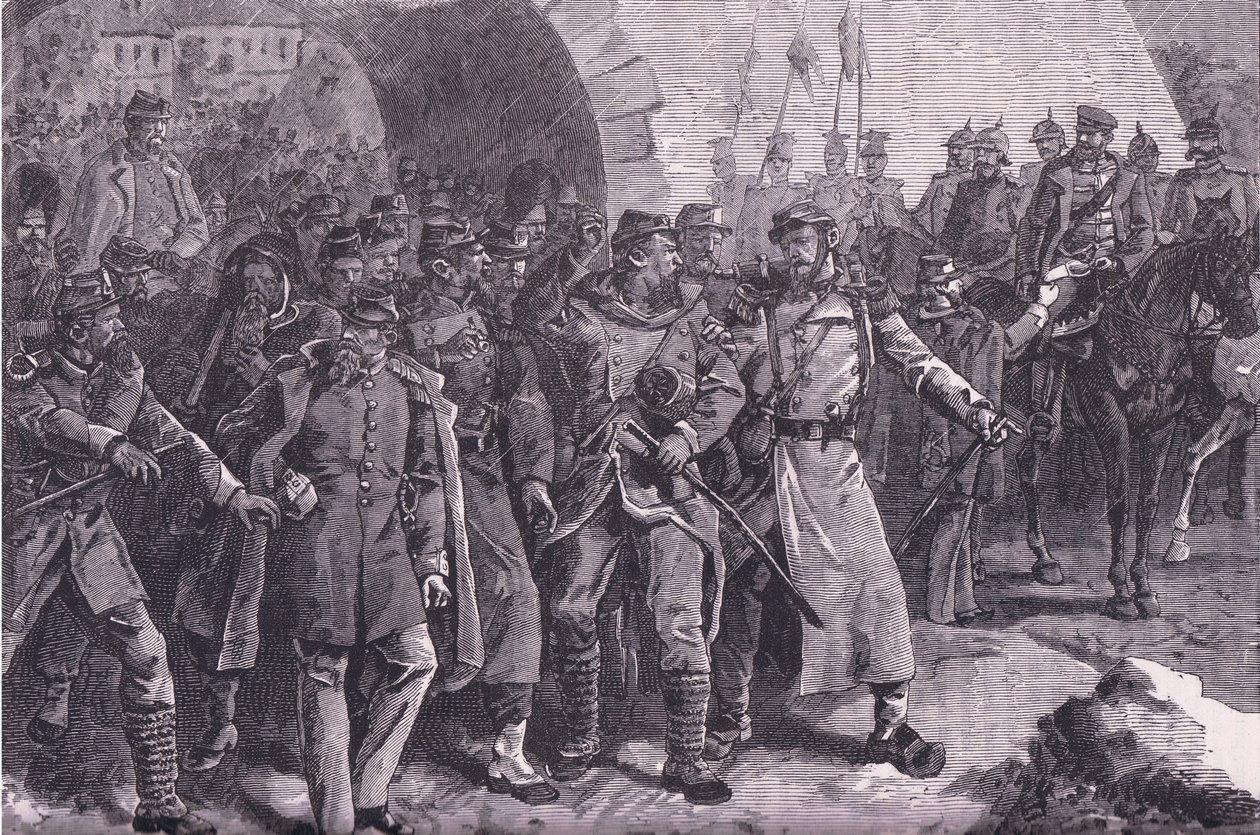 Die französische Armee verlässt Metz, Cassells Geschichte des Krieges zwischen Frankreich und Deutschland von German School