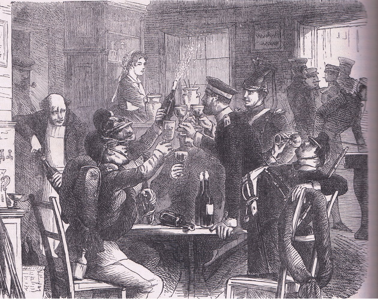 Die Preußen in Versailles, Cassells Geschichte des Krieges zwischen Frankreich und Deutschland, veröffentlicht von Cassell and Company Limited, ca. 1890 von German School