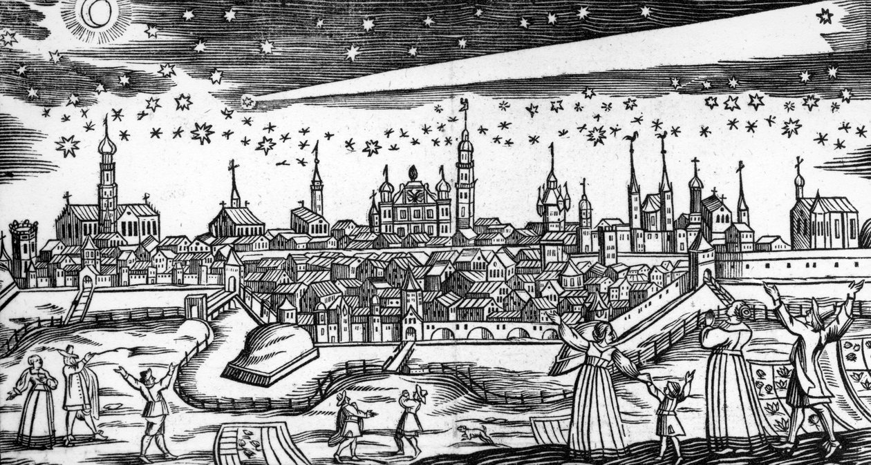Der schreckliche Komet von 1680 von Bach Abraham von German School