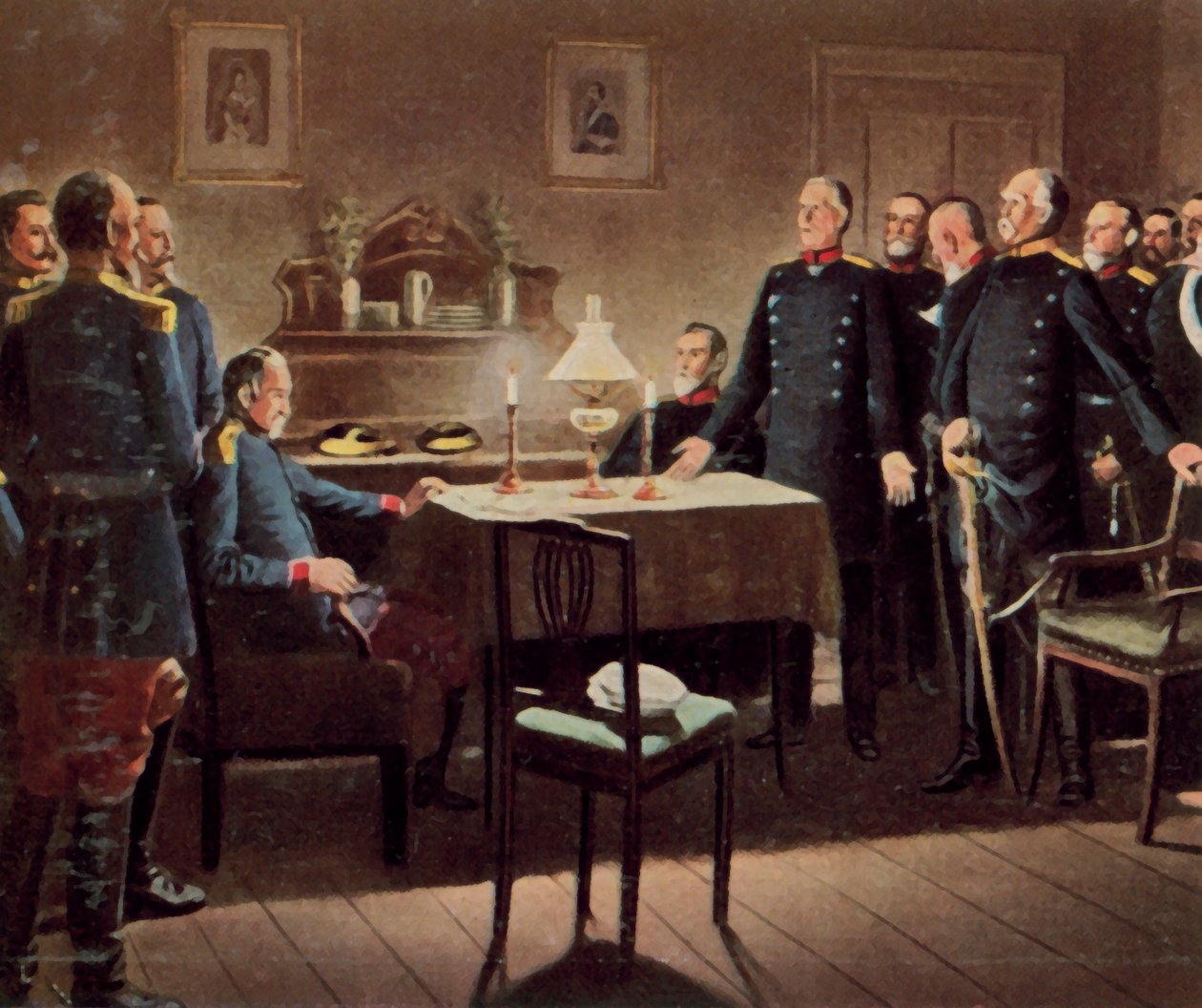 Die Kapitulation der Festung Sedan, 2. September 1870 von German School