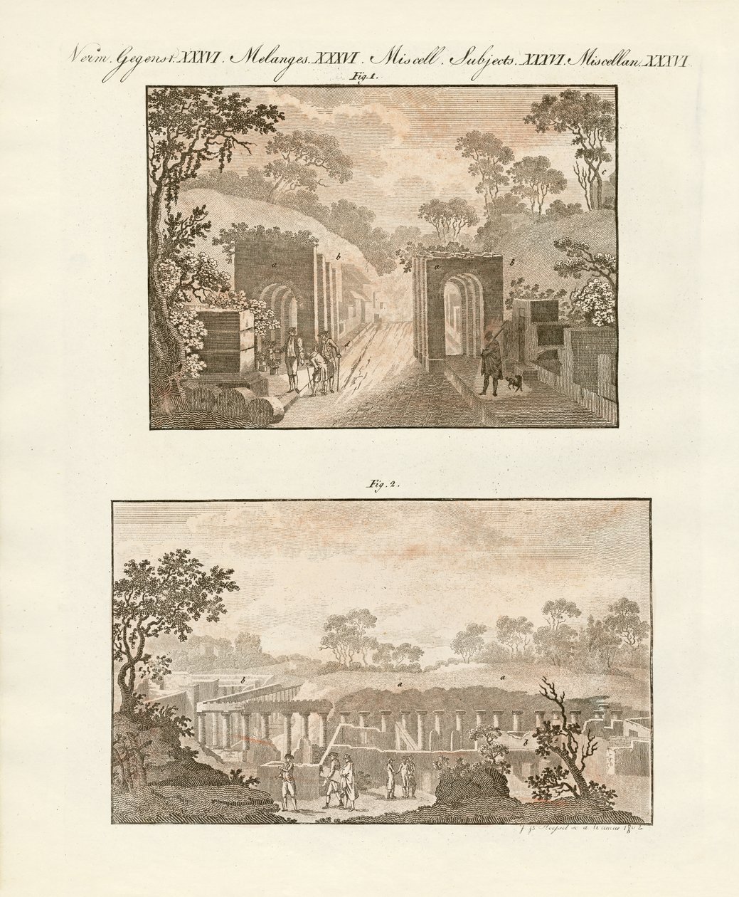 Die ausgegrabene Stadt Pompeji von German School