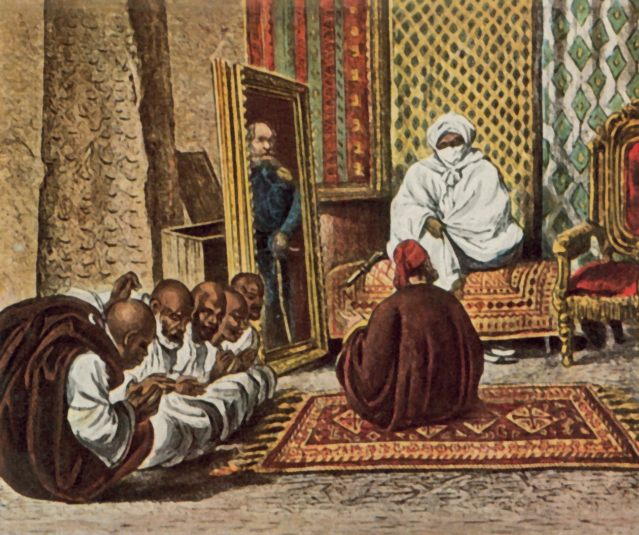 Der Entdecker Nachtigal besucht Scheich Omar von Bornu, 5. Juni 1870 von German School