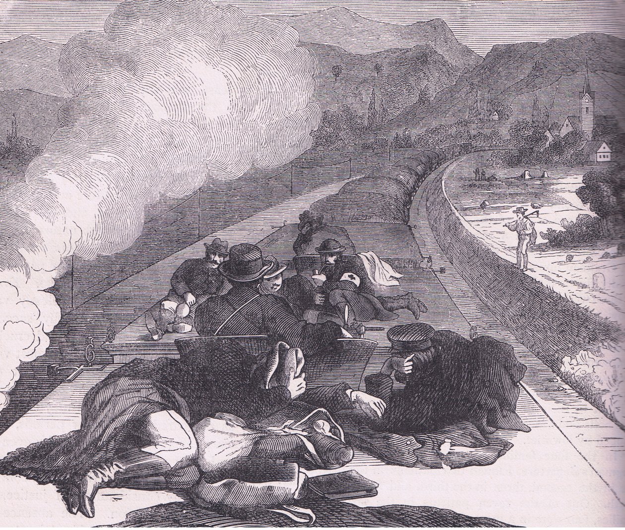 Transport des preußischen Sanitätskorps, Cassells Geschichte des Krieges zwischen Frankreich und Deutschland von German School