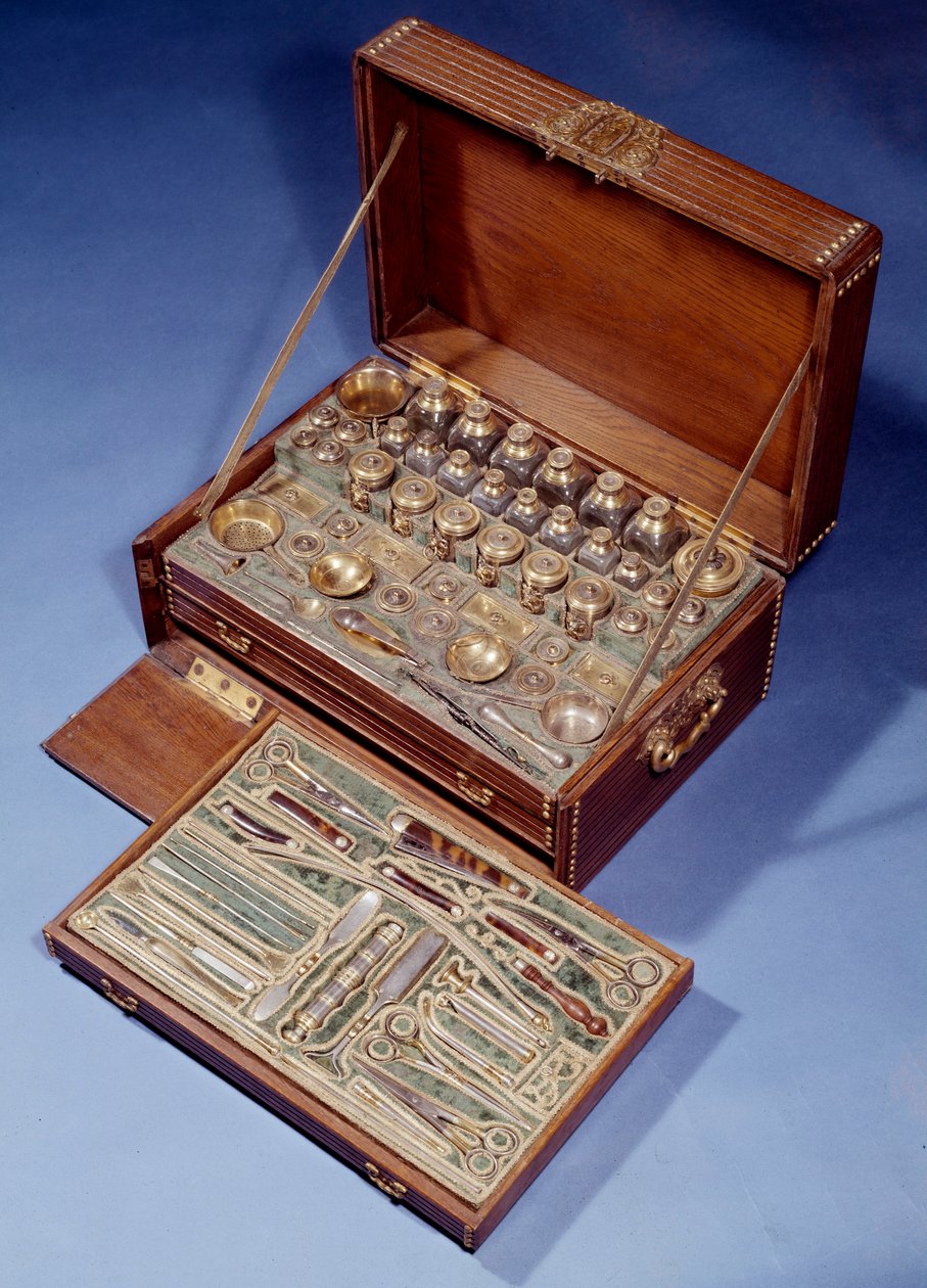 Reisechirurgie- und Apothekenkit. 1640. Augsburg. Kunstgewerbe, Paris. von German School