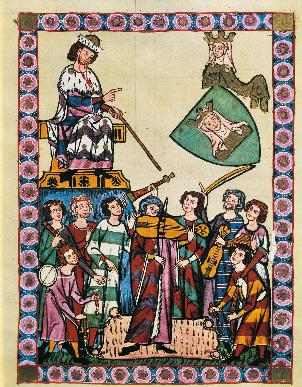 Troubadoure vor dem Kaiser von Deutschland und seinem Hof, aus dem 
