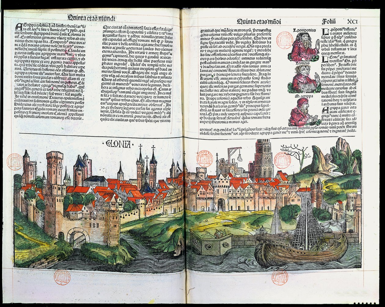 Ansicht der Stadt Köln, aus der Chronik von Nürnberg von Hartmann Schedel, 1493 von German School