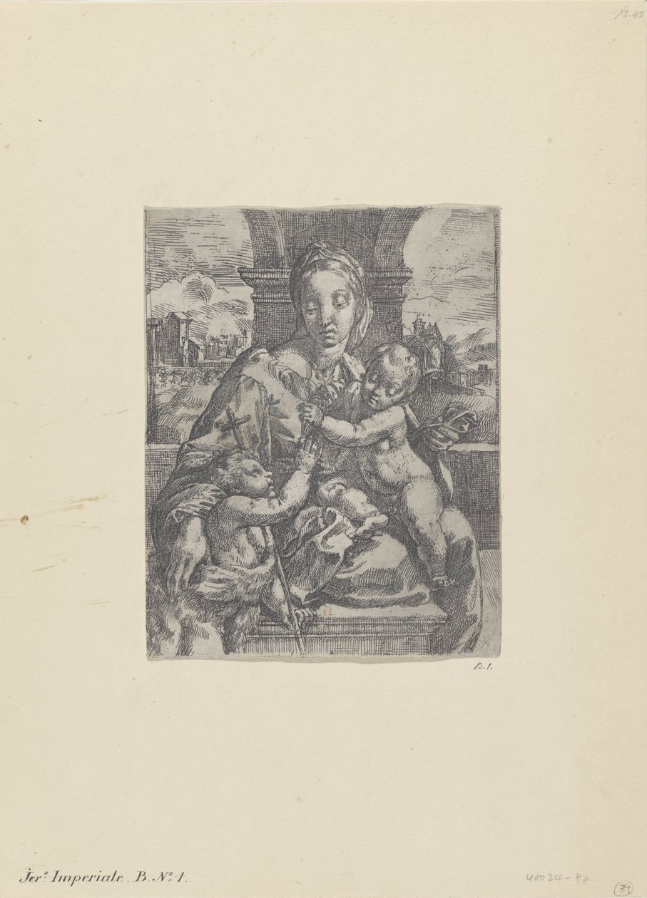 Maria mit Kind und dem jungen Johannes dem Täufer von Gerolamo Imperiale