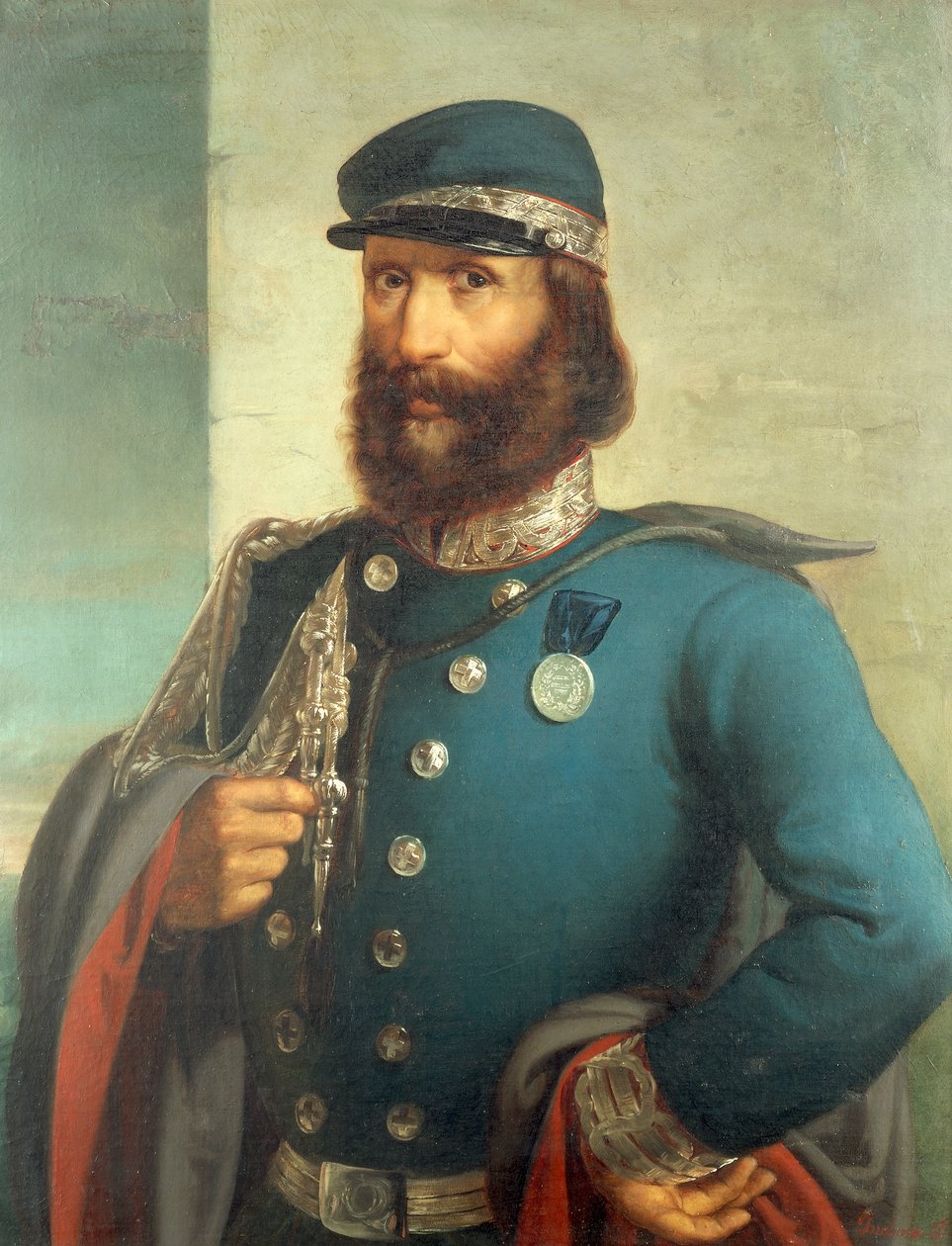 Porträt von Giuseppe Garibaldi, von Gerolamo Induno von Gerolamo Induno