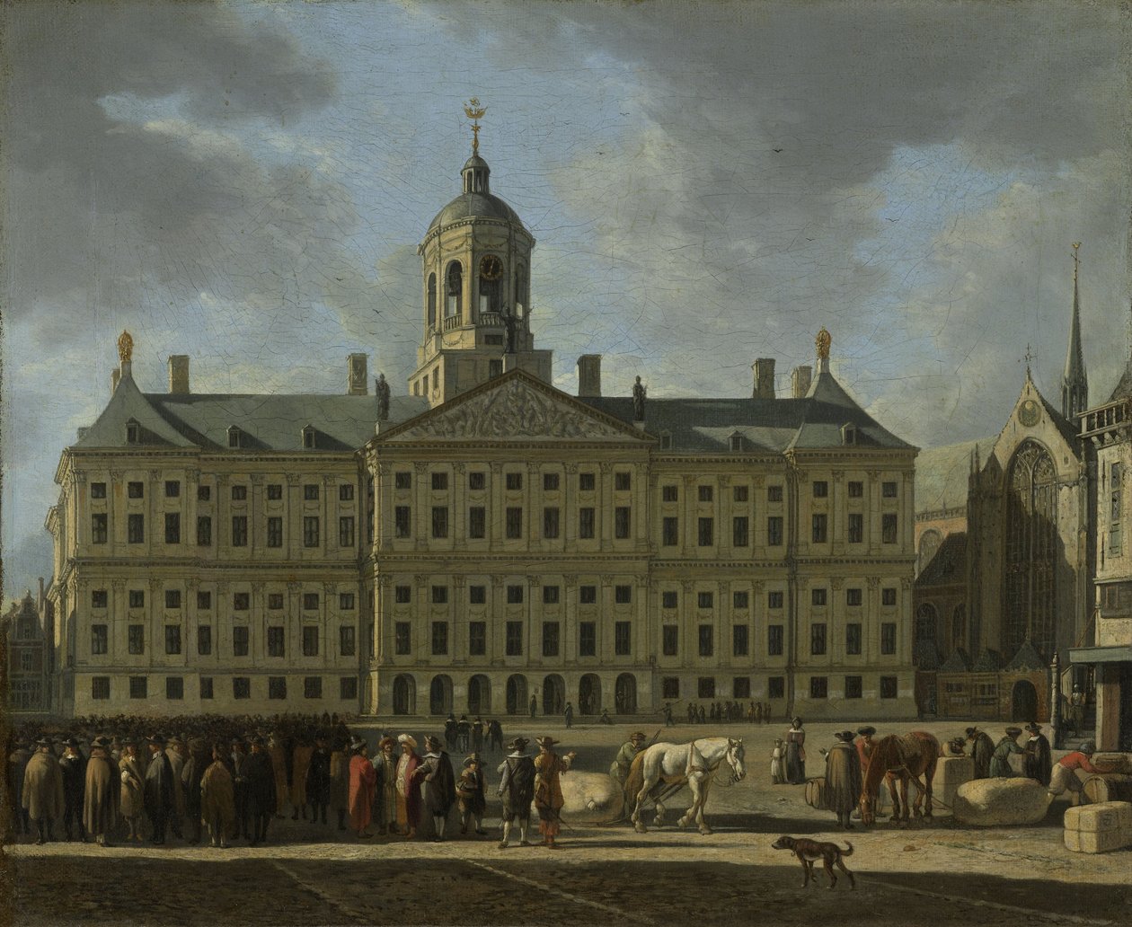 Das Rathaus am Dam-Platz, Amsterdam, 1672 von Gerrit Adriaensz Berckheyde