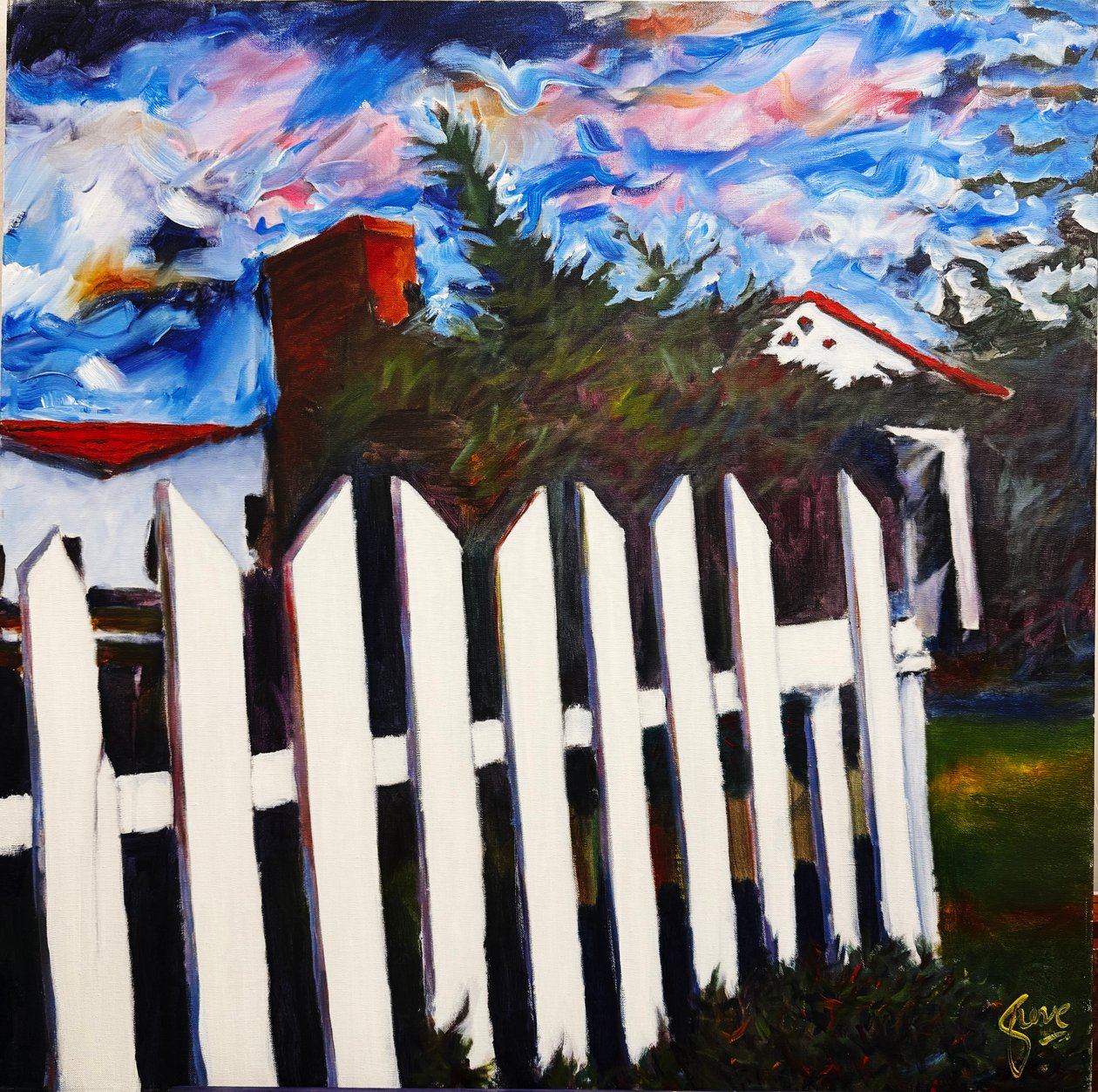 Das Eckhaus (Lattenzaun Nr. 2) von Gerrit Greve