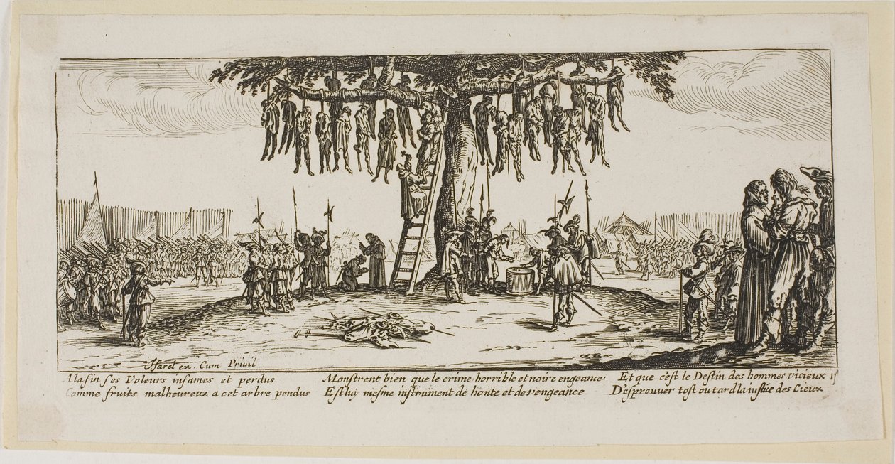 Der Galgen, Platte elf aus Die großen Leiden des Krieges von Gerrit Lucasz van Schagen