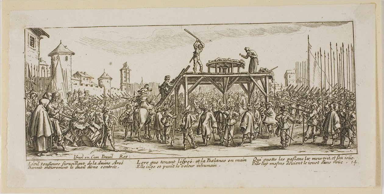 Das Rad, Platte vierzehn aus Die großen Leiden des Krieges von Gerrit Lucasz van Schagen