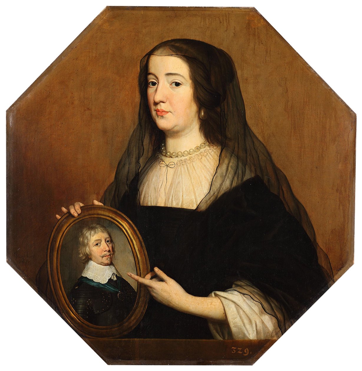 Amalie von Solms (1602-1675) in Witwentracht von Gerrit van Honthorst