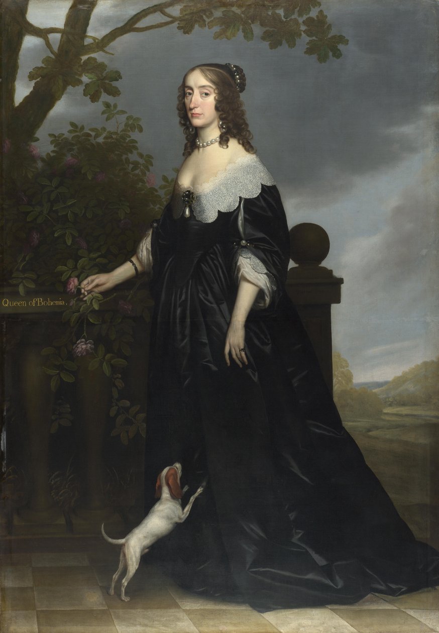 Porträt von Elizabeth Stuart (1596-1662), Königin von Böhmen, Ehefrau von Kurfürst Friedrich V. und Tochter von James I., 1642 von Gerrit van Honthorst