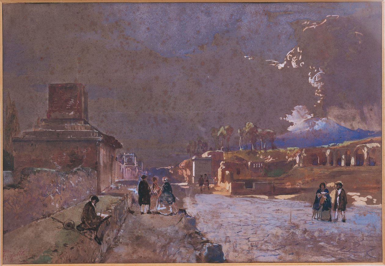 Die Straße der Gräber in Pompeji von Giacinto Gigante