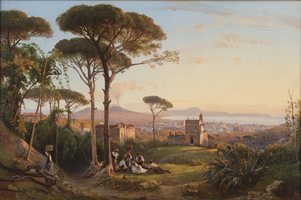 Neapel gesehen von La Conocchia, 1844 von Giacinto Gigante