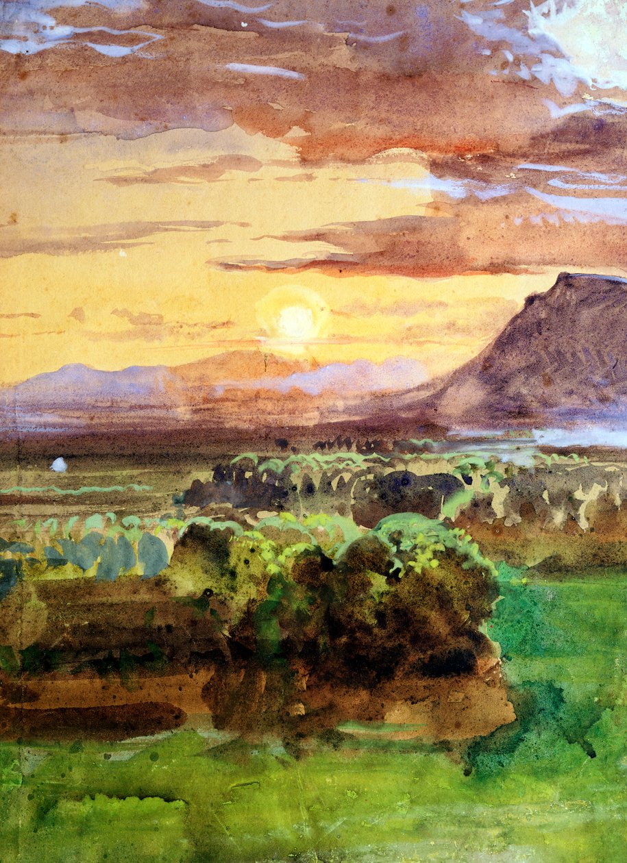 Sonnenuntergang in Caserta von Giacinto Gigante