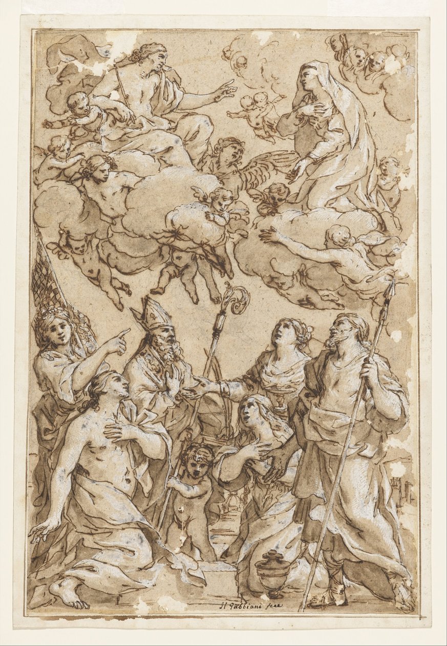 Christus und die Jungfrau mit den Schutzheiligen von Pistoia von Giacinto Gimignani