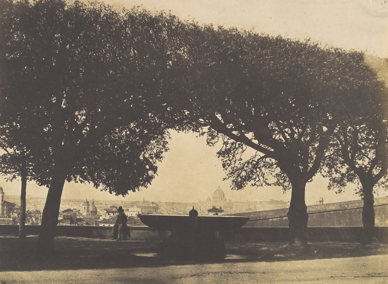 Blick von der französischen Akademie in der Villa Medici, ca. 1852 von Giacomo Caneva