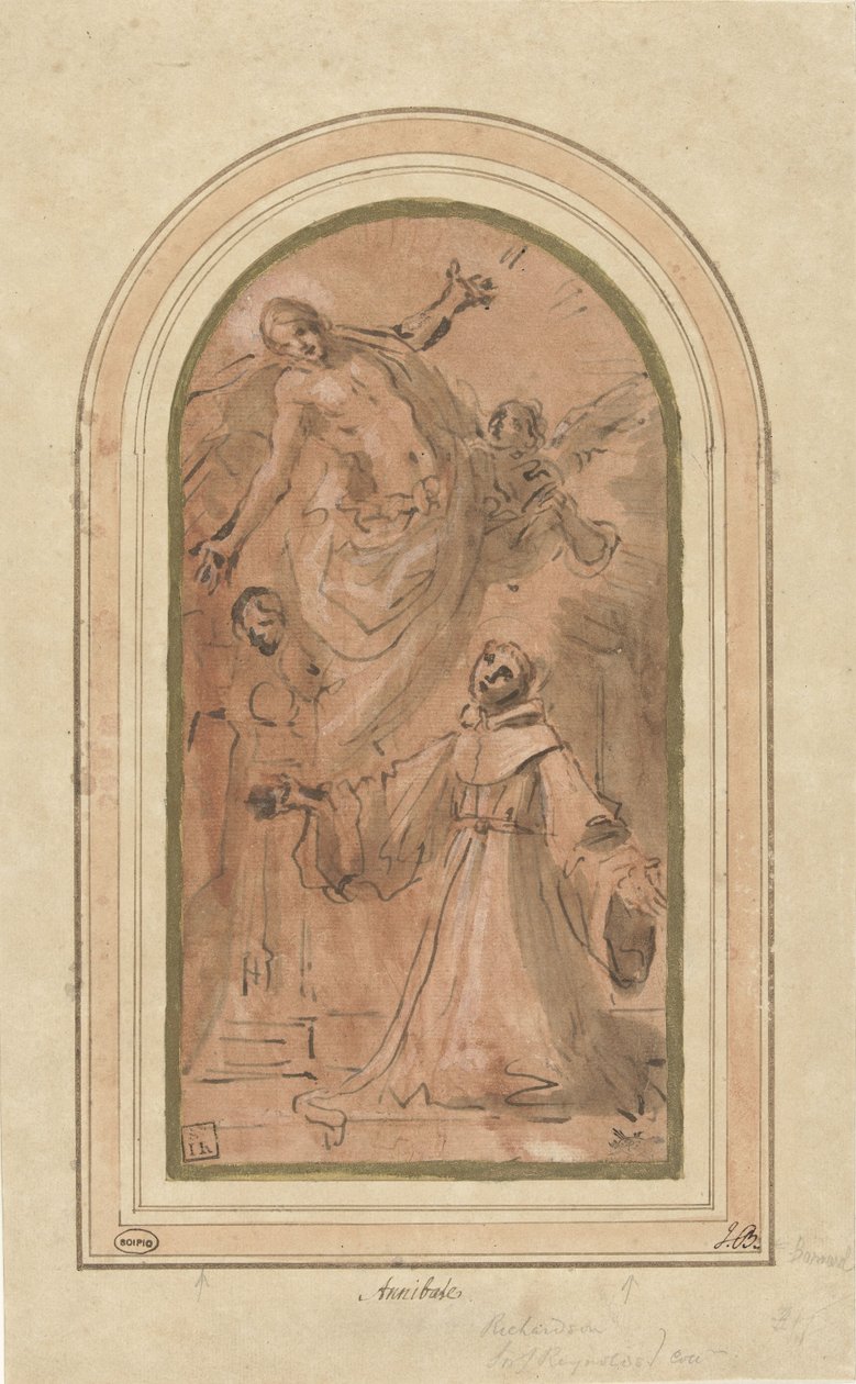 Christus erscheint dem seligen Giovanni da San Facondo von Giacomo Cavedone