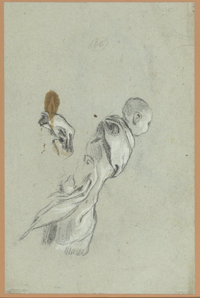 Studie eines in eine Decke gewickelten Kindes von Giacomo Cavedone