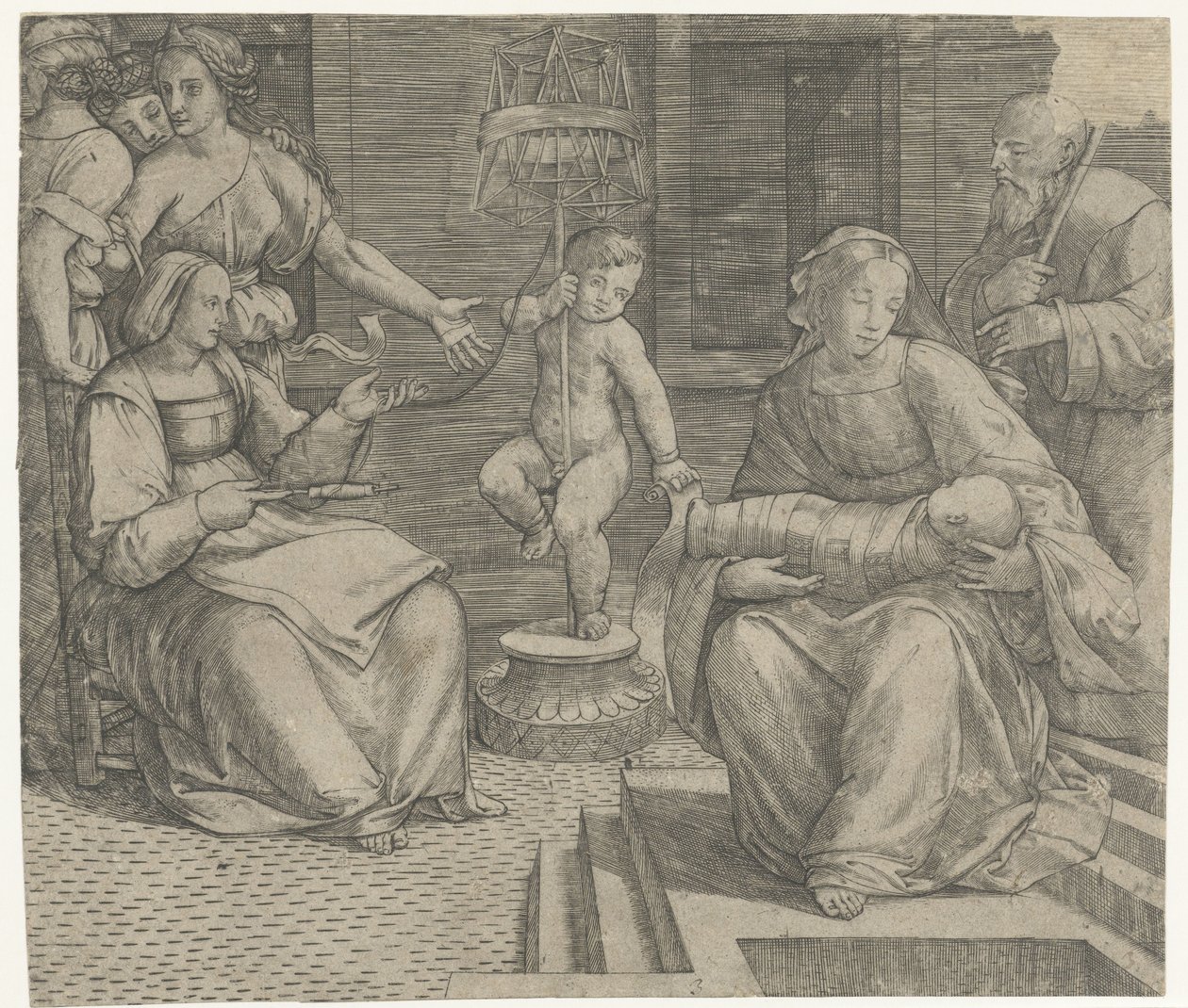 Heilige Familie mit Elisabeth und Johannes dem Täufer von Giacomo Francia