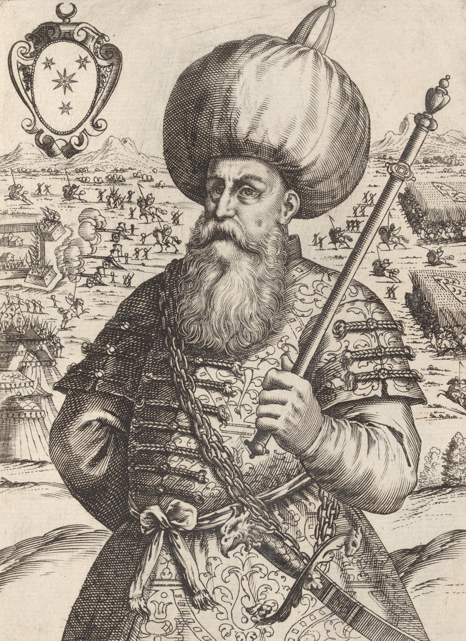 Sinan Bassa, Kapitän General der Armee von Maumet Impe. de Turchi, 1596 von Giacomo Franco