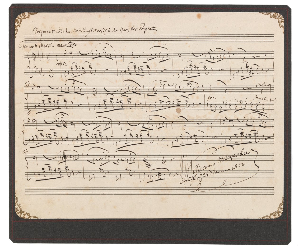 Meyerbeer Fragment aus Krönungsmarsch von Giacomo Meyerbeer