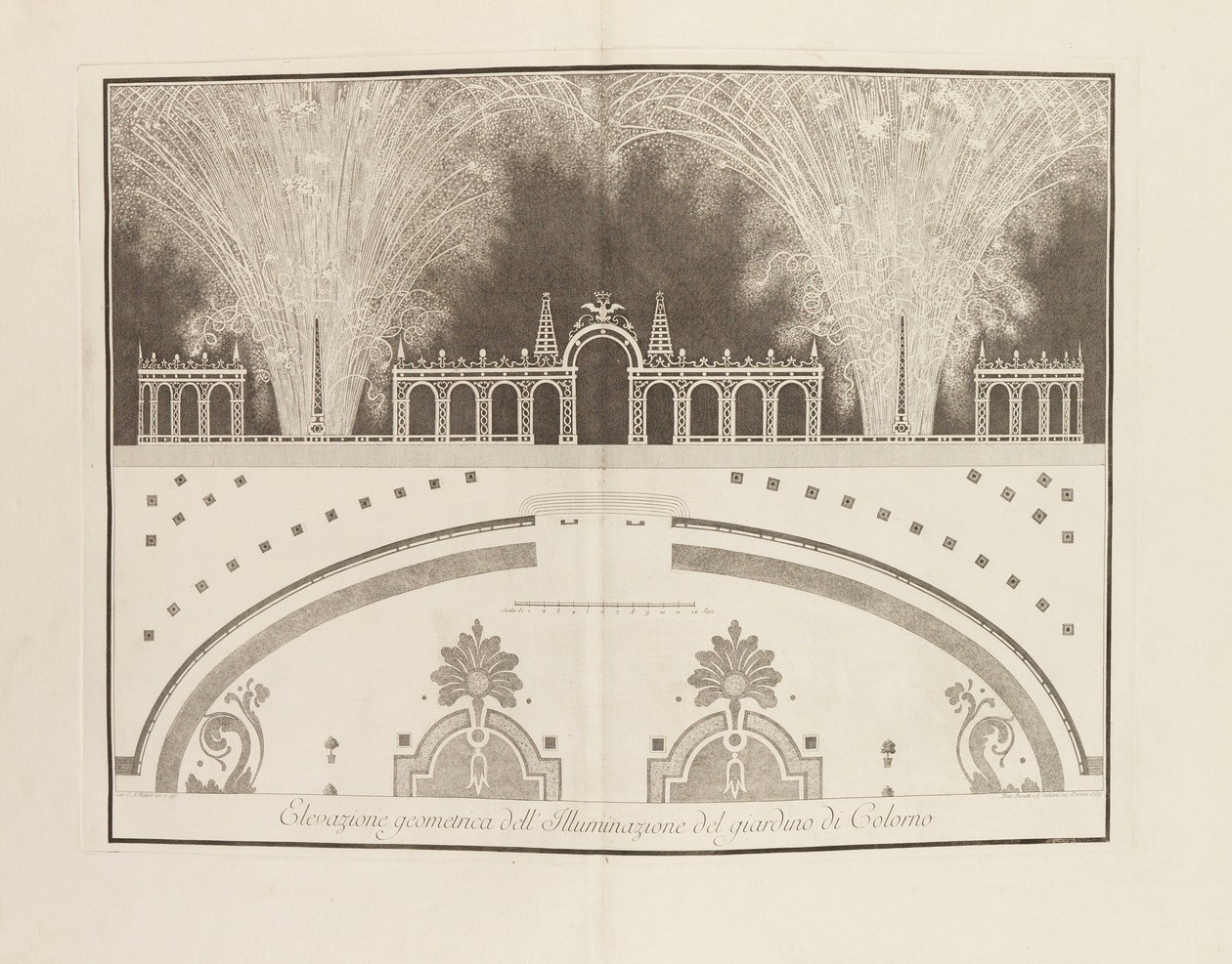 Fest anlässlich der Hochzeit von Ferdinand, Herzog von Parma, mit der Erzherzogin..., 1769 von Giambattista Bodoni