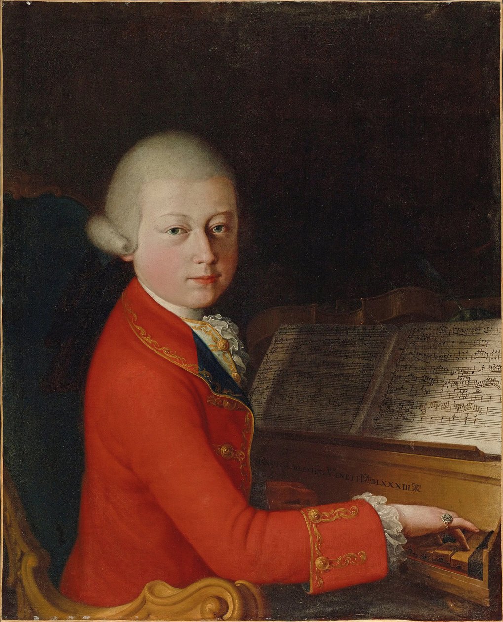Porträt von Wolfgang Amadeus Mozart im Alter von 13 Jahren in Verona von Giambettino Cignaroli