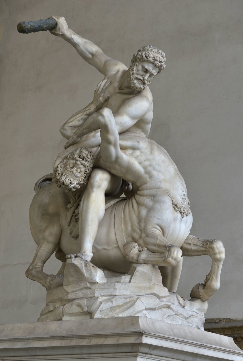 Herkules im Kampf gegen den Zentaur Nessus von (after) Giambologna