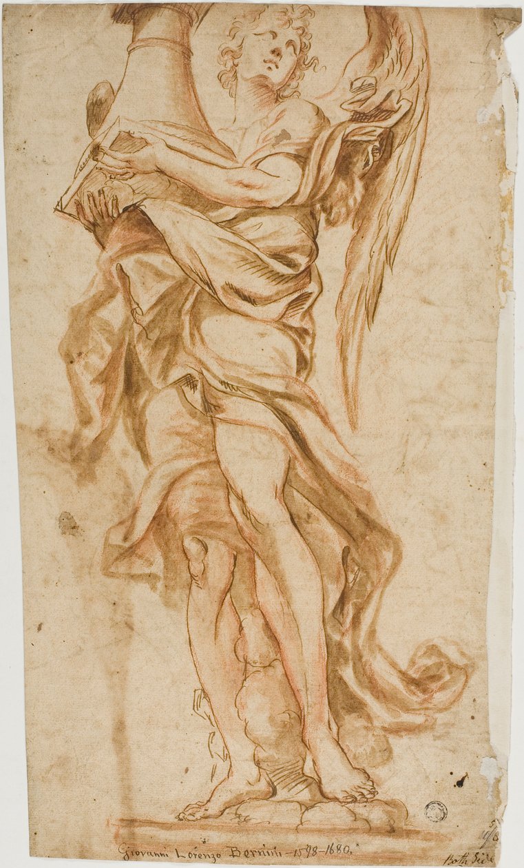 Studie nach Berninis Engelsstatue an der Ponte Sant