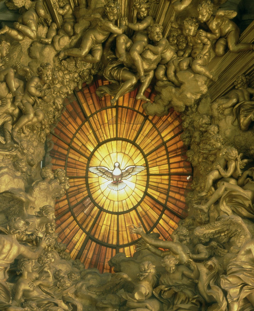Der Stuhl des Hl. Petrus (Detail) von Gian Lorenzo Bernini