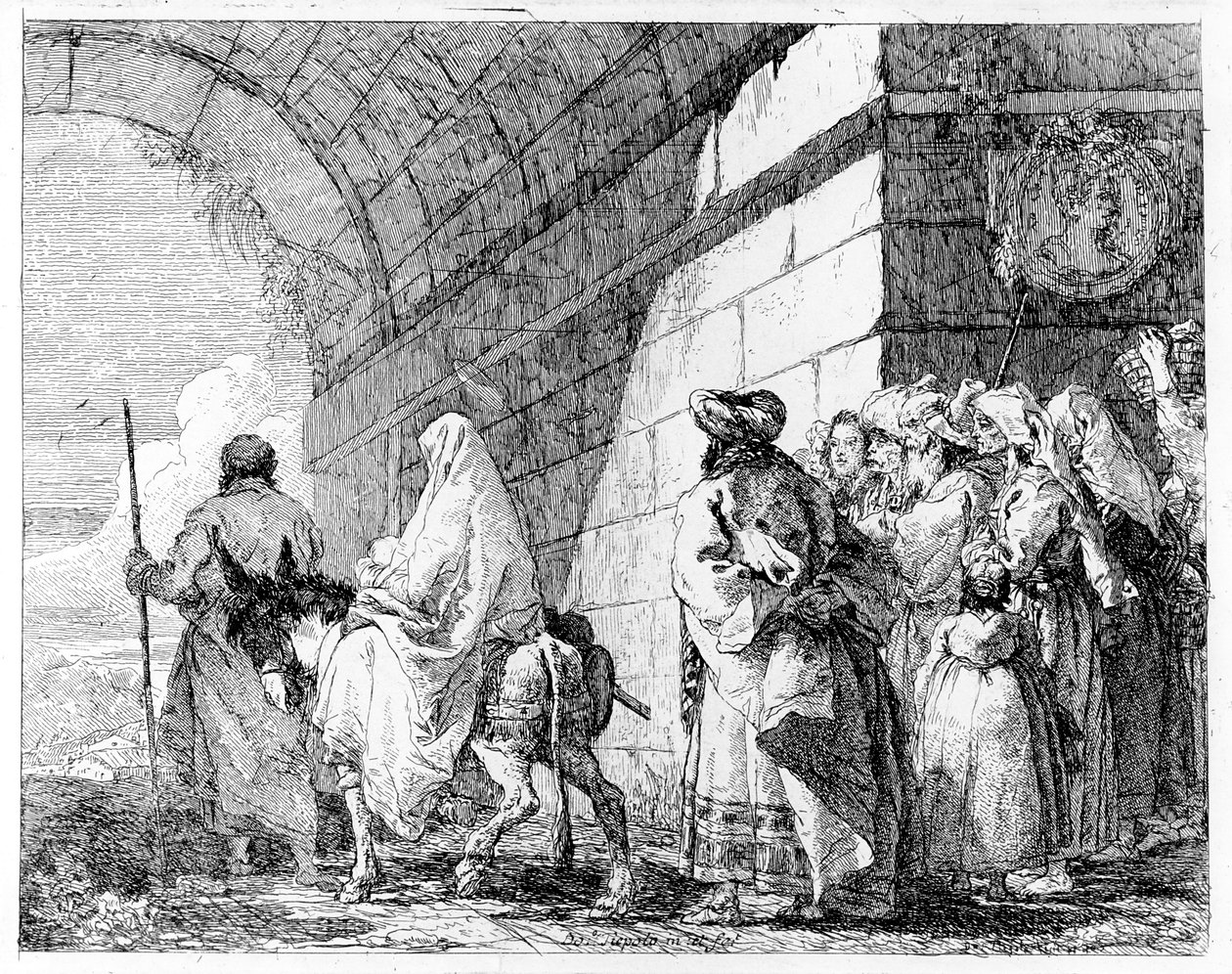 Die Flucht nach Ägypten, ca. 1750 von Giovanni Domenico Tiepolo