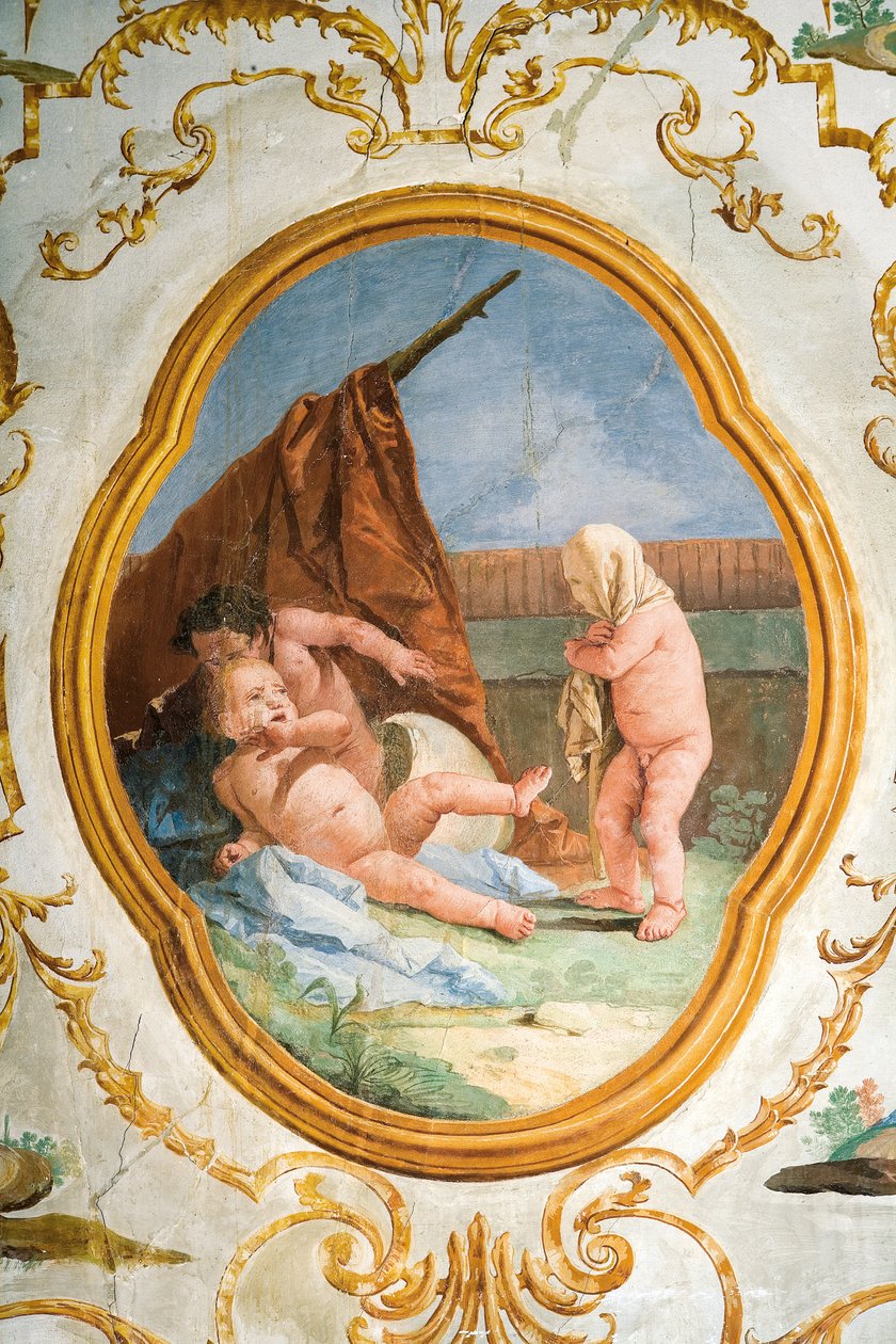 Fresko aus dem Putti-Raum in der Foresteria (Gästehaus) 1757 von Giovanni Domenico Tiepolo
